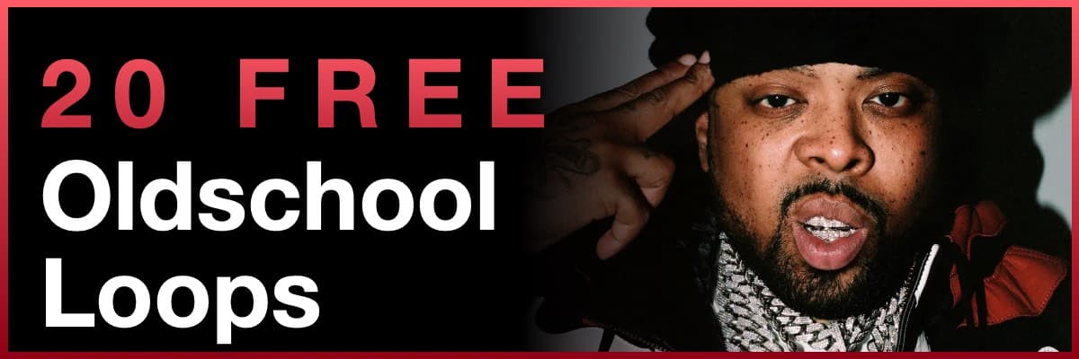 20 Free Oldschool Loops banner featuring a portrait of Westside Gunn