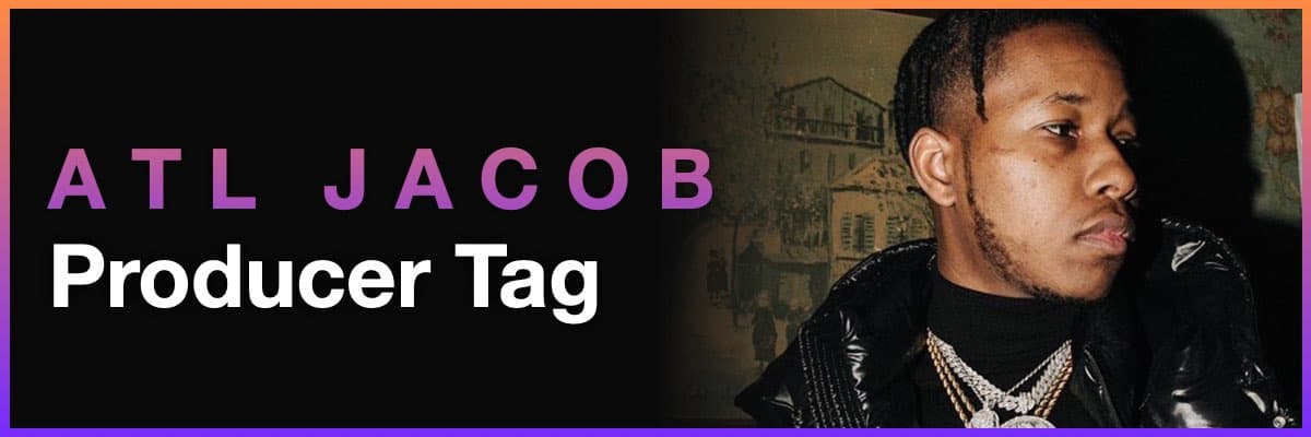 ATL Jacob producer tag banner with artist portrait on dark background