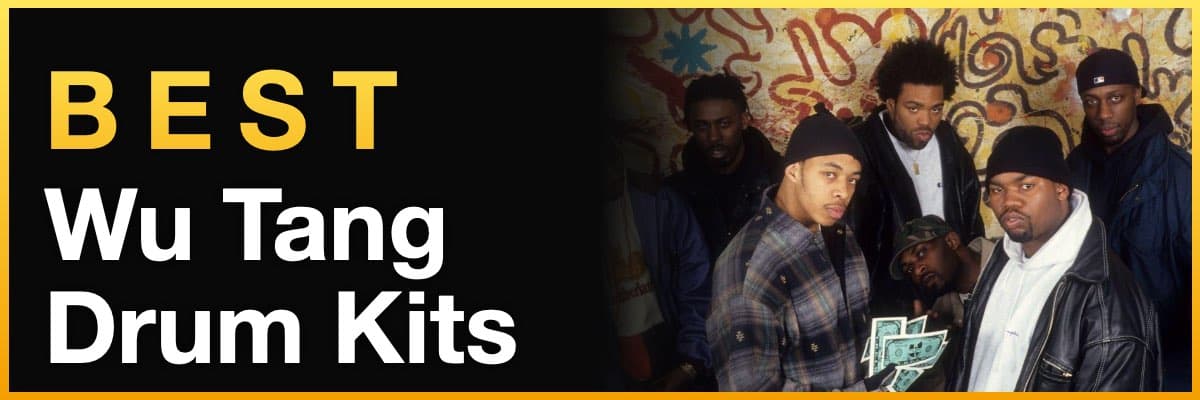 Best Wu Tang Drum Kits banner featuring a classic group portrait