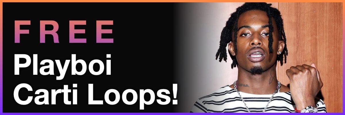 Free Playboi Carti Loops banner featuring a portrait of the artist