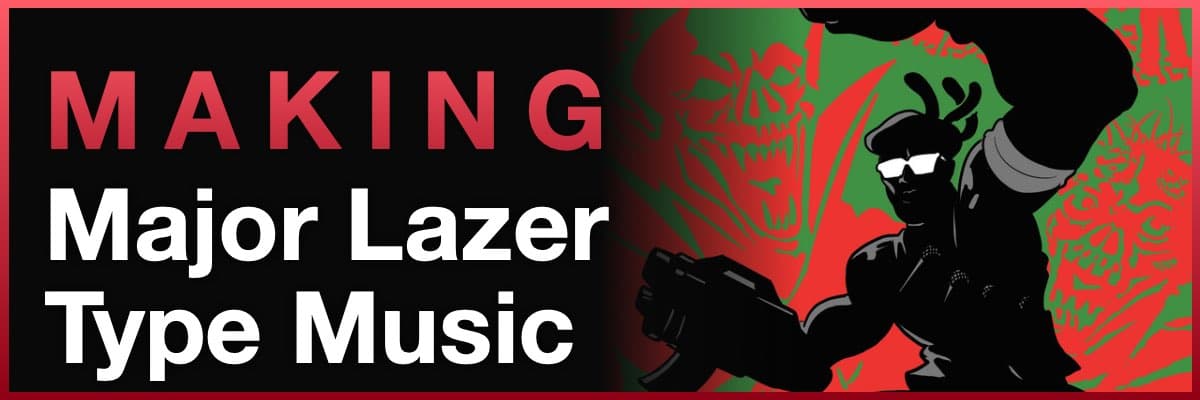 Making Major Lazer type music banner with stylized illustrated character