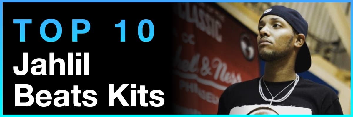 Top 10 Jahlil Beats Kits banner featuring a portrait of Jahlil Beats